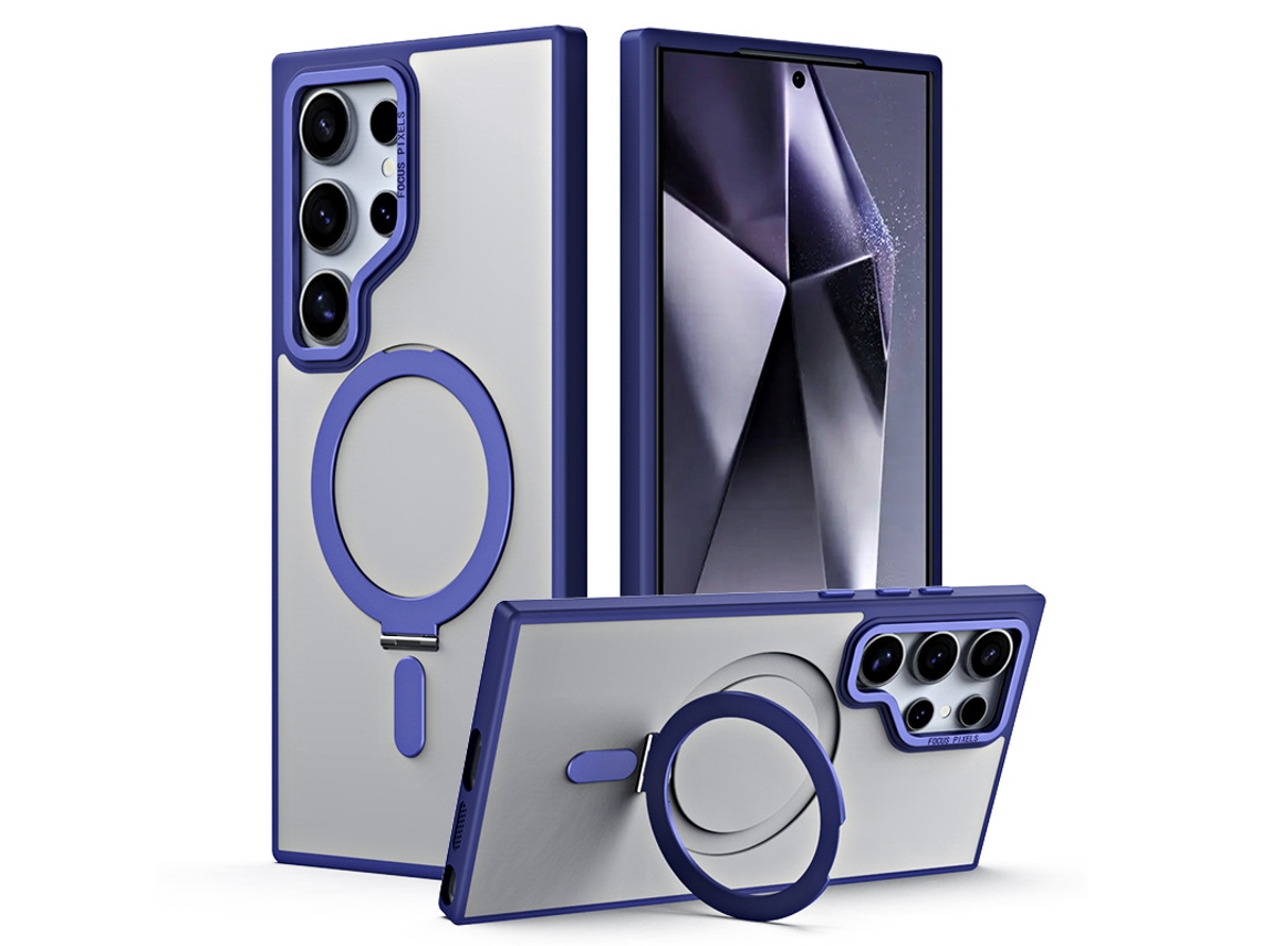 Nova Capa Magnética Fosca À Prova De Choque Da Samsung Para Galaxy S24 Ultra - Azul