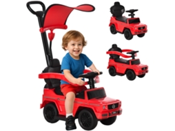 Carro de passeio com barra de empurrar, Mercedes G350, 3 em 1, vermelho S/MARCA