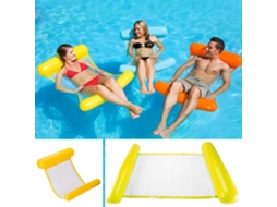 Rede Flutuante Multifuncional, 4 Em 1, Inflável, Para Piscina, Rede Flutuante, Rede Aquática Multifuncional Dobrável (amarela)