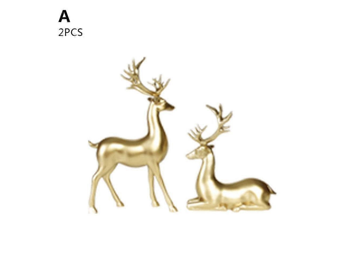 Peças De Decoração De Estatuetas De Rena De Natal. Loja Olysi