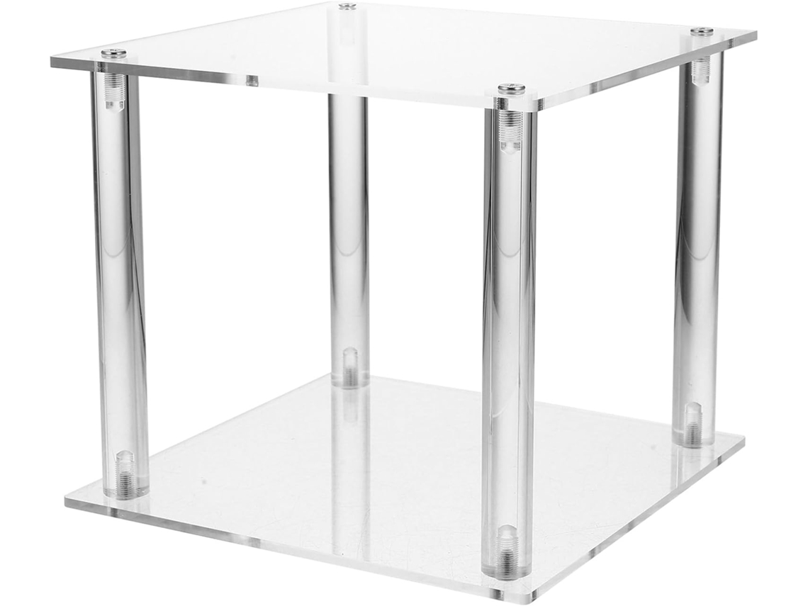 Suporte Para Arranjos Florais Valiclud Em Acrílico Transparente, 20x20x20 Cm, Com 4 Colunas, Ideal Para Exibição De
