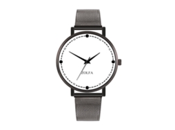 Reloj De Cuarzo Para Mujer Con Correa De Malla Zhoulianfa Dial Color Sólido Casual (plata Negro)