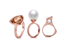 Anéis Liga Feminino Decoração Zircão Pérola Artificial
