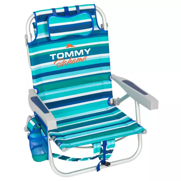 Cadeira De Praia Tommy Bahama Reclinável Com Mochila Dobrável, Leve E Resistente