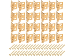 Jojofuny 60-conjuntos De Dobradiças Artesanais Dobráveis Em Miniatura 10mm, Pequenas Douradas, Para Portas De Casa