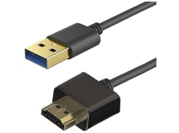 Cabo Usb para Hdmi, Adaptador de Hdmi 2 M/6,6 Pés, Divisor Carregamento 2.0 Macho Macho, Conversor AQUAFORGE