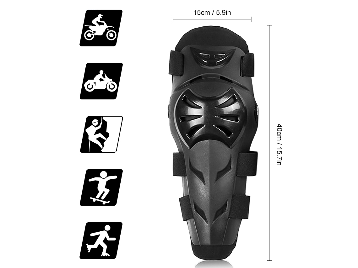 Protetor de Joelho para Motocicleta Par Moto Corrida Guardião de Joelho com Capa de Pe Impacto Alto e Apoio Eva | S/MARCA