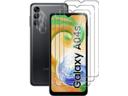 Conjunto de Protectores de Lente Traseira Antiarranhões Dureza Sem Bolhas para Samsung Galaxy A04 S HONGWE. Vidro Temperado (3un)