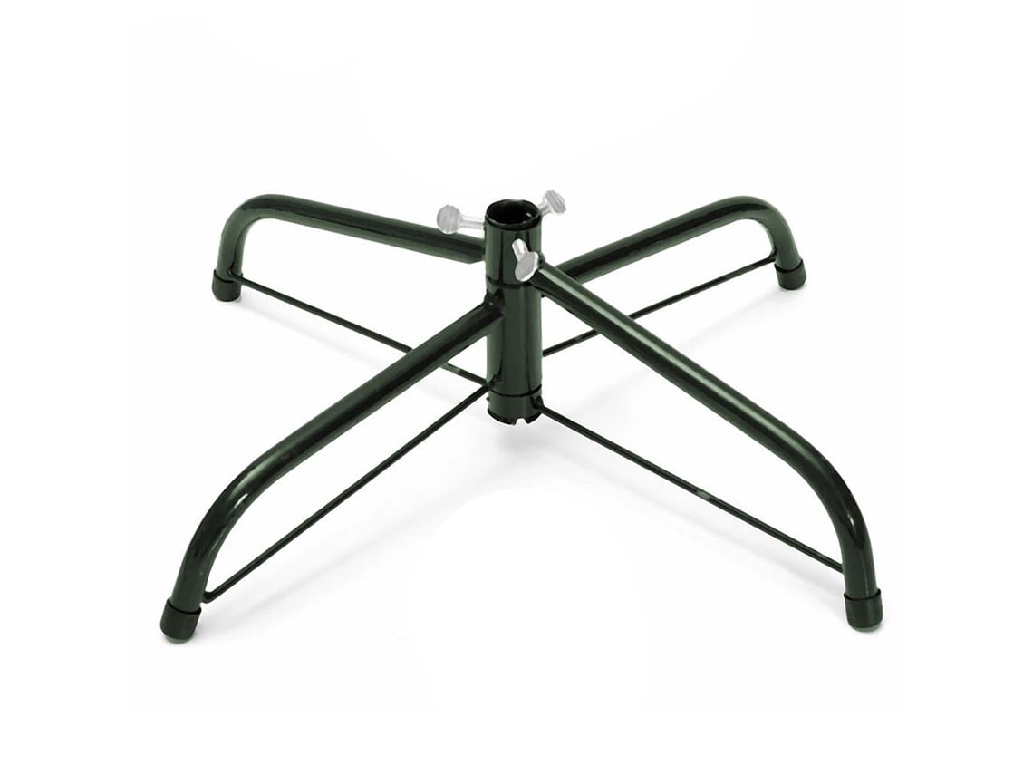 Suporte em Ferro para Árvore de Natal, Base Decoração Natalícia, Verde Escuro, com 35 Cm de Diâmetro, Ergonômico, Uso Diário STELASPLEN