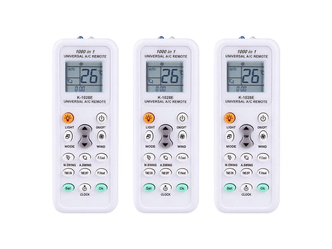 Controle Remoto Universal 3x 1000 Em 1 Para Ar Condicionado Com Tela Lcd De Baixo Consumo De Energia K-1028e