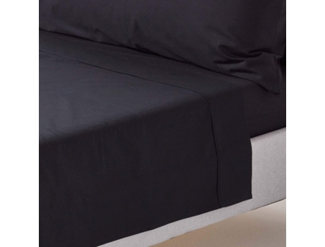 Homescapes Black Egyptian Cotton Flat Sheet 200 Tc, 275 X 275 Cm