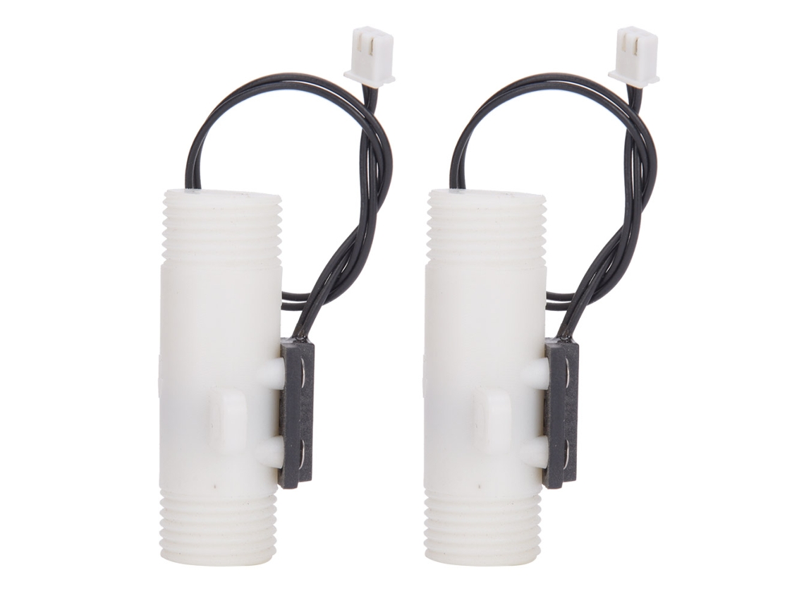 2 Peças Sensor De Fluxo De Água Switch Plástico Tipo Gravidade Fs G1/2 Polegada Rosto Duplo