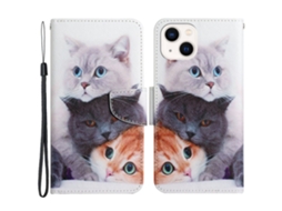 Capa Pega Três Para Iphone 15 Pele Sintética