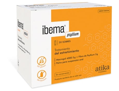 Ibema Psyllium Polvo Solución Oral 20 Sobres X 9 Gr Atika Pharma