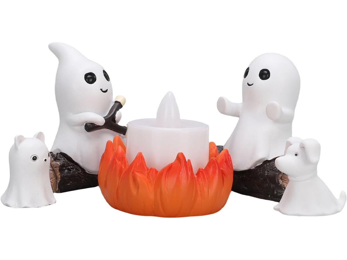 Gowenic Precious Ghost Campfire Flicking Night Light Estatueta Para