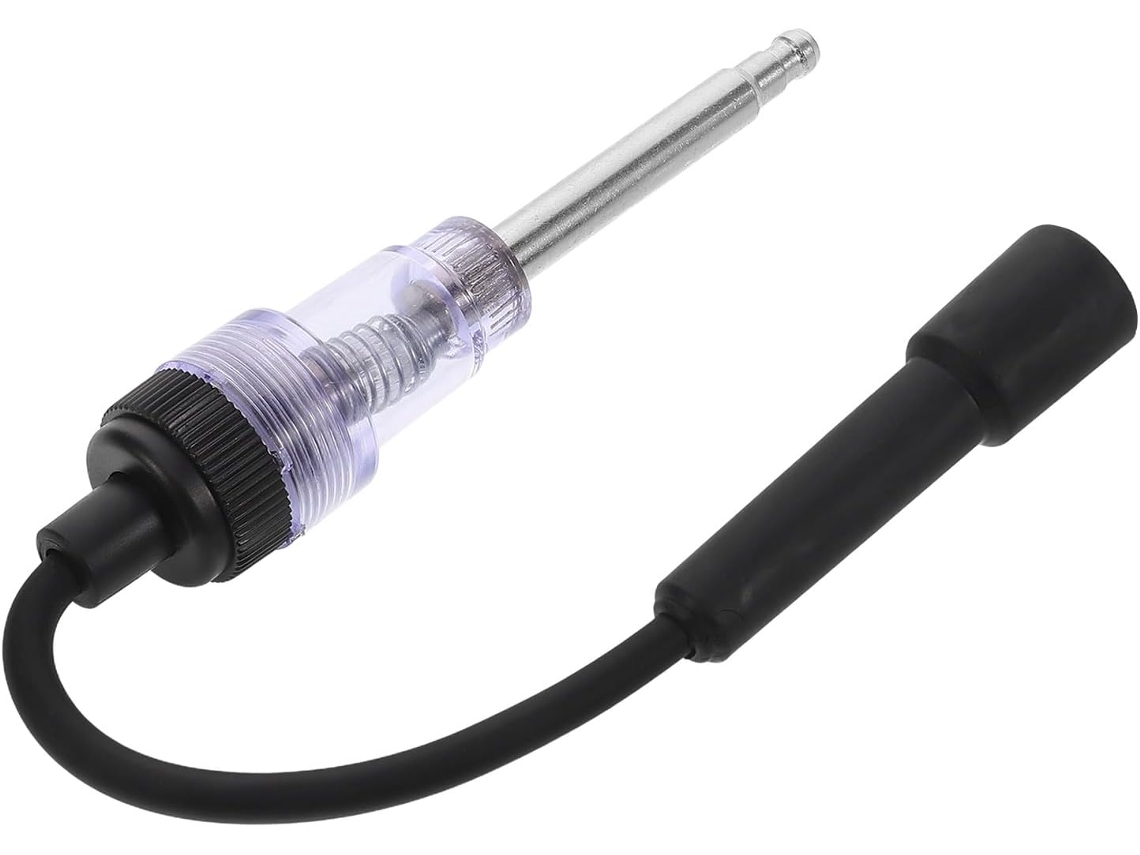 Testador De Faísca De Ignição Preto Para Sistema De Motor 12v Com Dois Furos Para Diagnóstico Em Metal E Plástico.