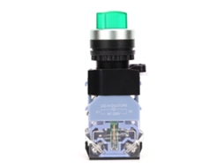 Laxiscreed Interruptor Rotativo De 22mm Com Três Posições, Luz Verde, Auto-travamento