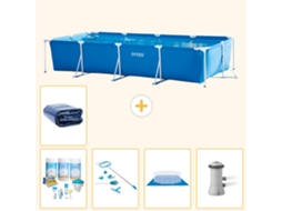 Intex Piscina Com Estrutura Retangular - 450x220x84 Cm - 6-peças S20076
