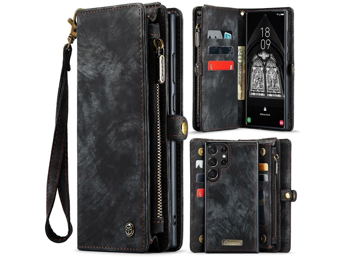 Capa De Couro Multifuncional Destacável Para Samsung Galaxy S23 Ultra 5g Me 008