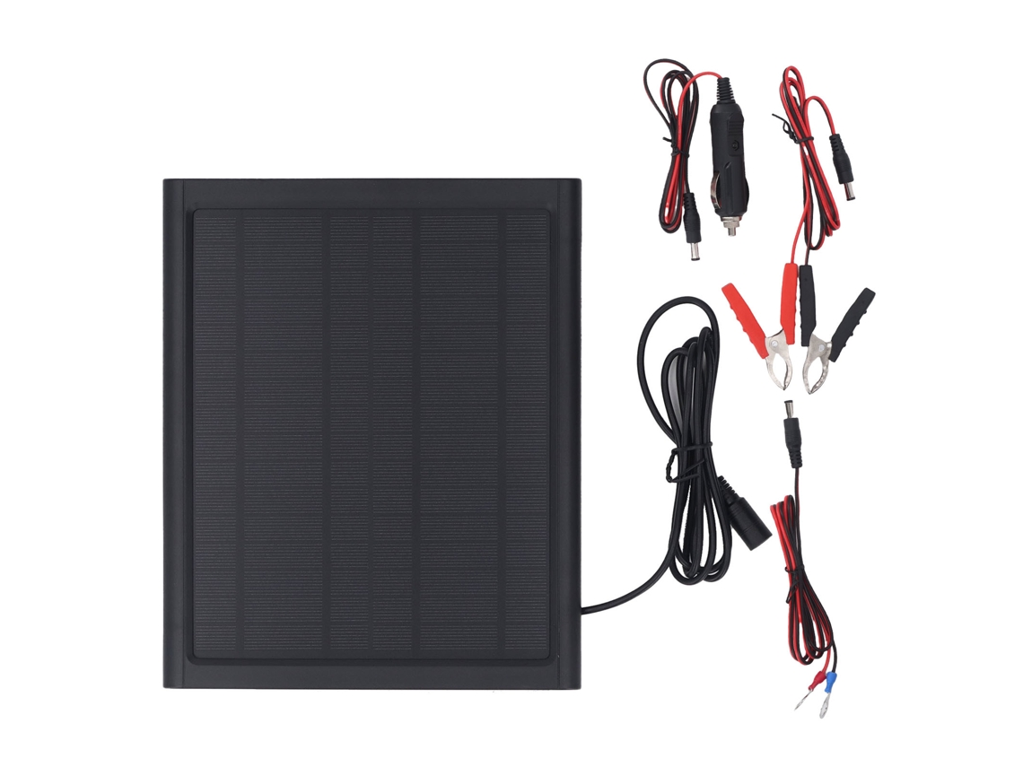 Carregador Solar Portátil 6w 16v Para Carro Moto Barco Rv Trailer Snowmobile