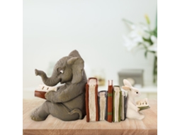 Figuras De Elefante E Coelho De Resina Para Apoiar Livros Decorativos