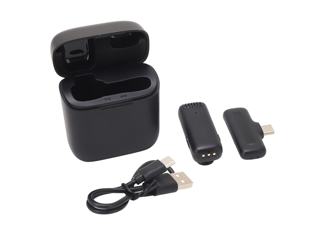 Lurelia Microfone Lavalier Com Redução De Ruído E Capa De Carregamento, Portátil