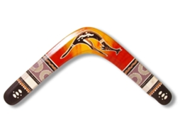 Bumerangue De Madeira Boomerang Fan Falcon Canhoto Multicolorido 38cm 25m