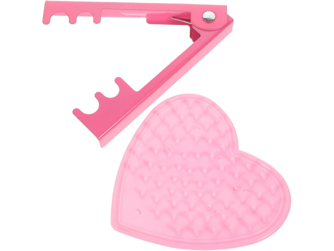 Extrator De Folhas Espinhosas Rosa, Conjunto Com 1 Unidade, Plástico | Ferro, Formato De Coração
