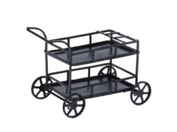 Primerox 1:12 Carrinho de Cozinha em Metal Miniatura Acessório de Casinha de Bonecas para Crianças