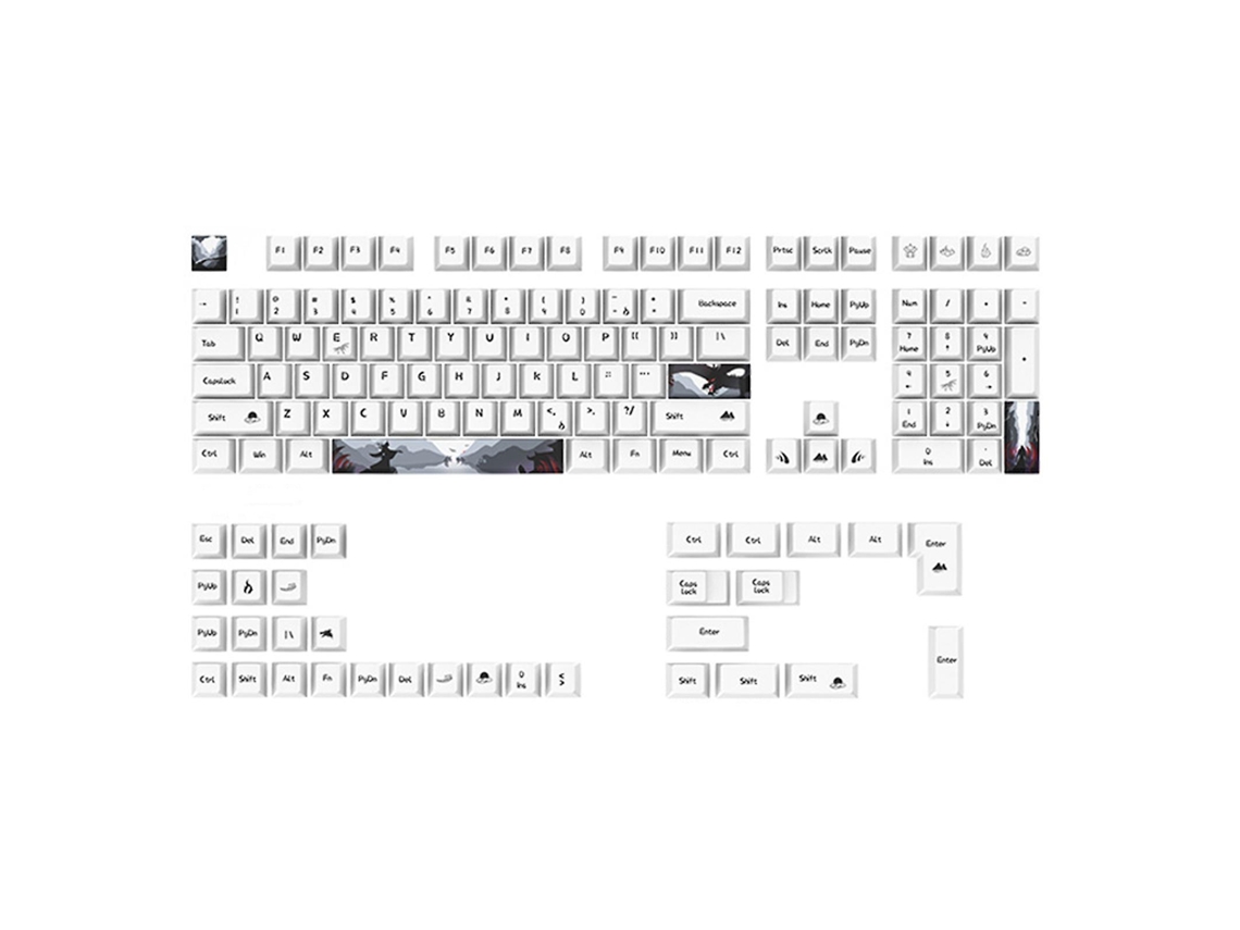 Conjunto De Teclas De 130 Teclas Pbt Cherry Height Keycap Jogo Eletrônico Mecânico Keycap