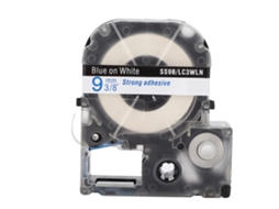 Cinta Etiquetas Resistente A Abrasión Y Agua Para King Jim Sr230c Sr230ch Sr530c Azul Sobre Blanco