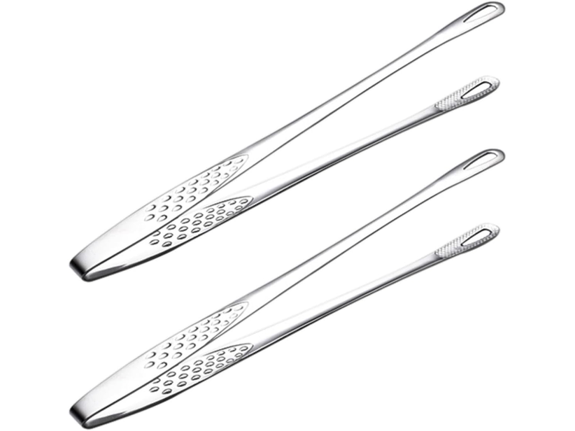Pinças Para Churrasco De Aço Inoxidável 2 Peças, Utensílios Resistentes Para Churrasco, Adequados Para Virar E Próprios