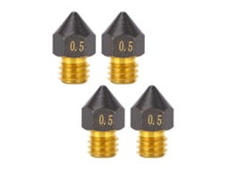 Peças De Bicos 3d De Latão Revestidos Com Ptfe 0.5mm Para Extruder De Impressão 3d Ender-3 Pro