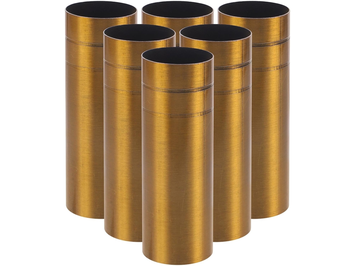 Conjunto De 6 Peças De Buchas De Ferro Douradas Para Soquetes De Lustres, Acessórios De Reposição
