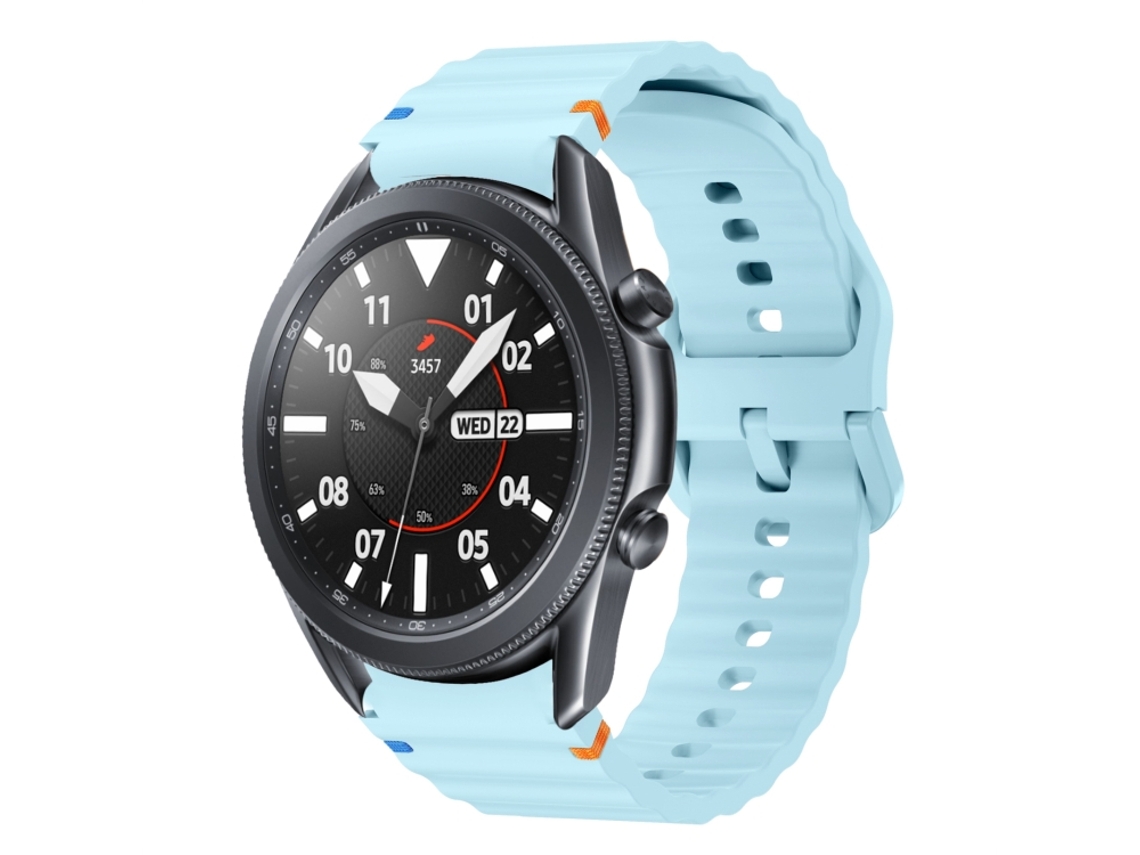 Bracelete para Samsung Galaxy Watch 3 Silicone com Padrão de Onda Azul Claro XIAOMOYU (41mm)