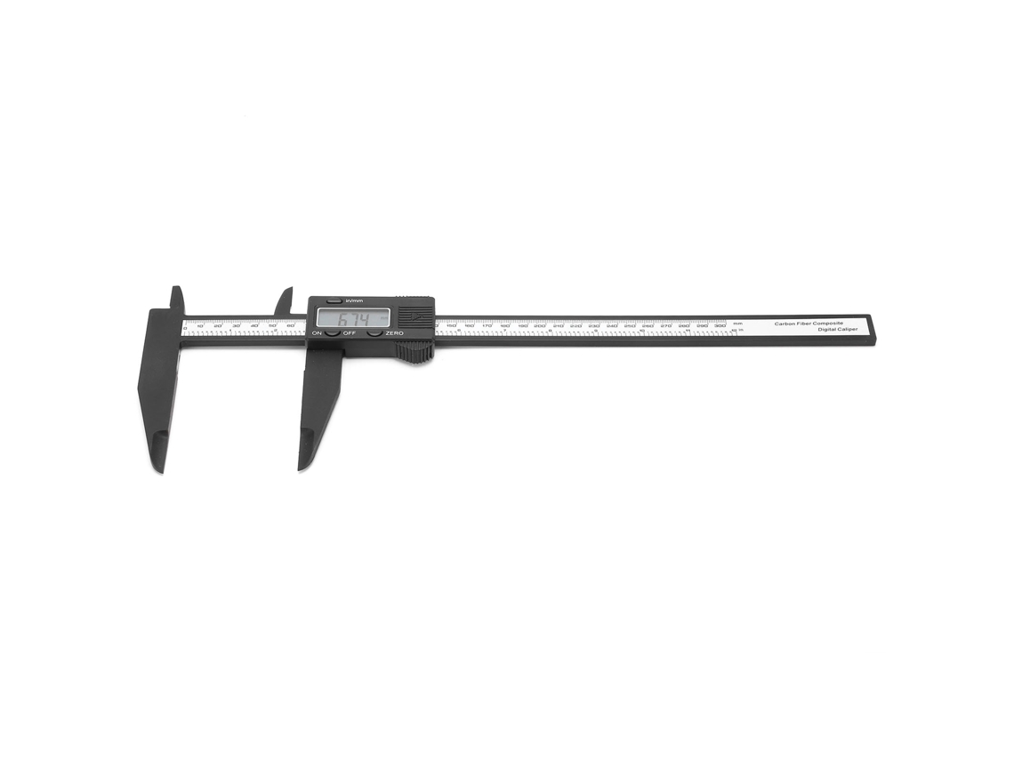Régua Digital de Caliper Vernier com Mandíbula Longa, Tela Lcd, Medição 0 300mm/12 Polegadas, Ferramenta de Medição Precisa