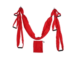 Conjunto de balanço de yoga aéreo antigravidade poliéster algodão ajustável para flexibilidade vermelho S/MARCA