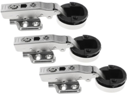 Conjunto De 3 Dobradiças Reforçadas Para Portas Vidro Com Fechamento