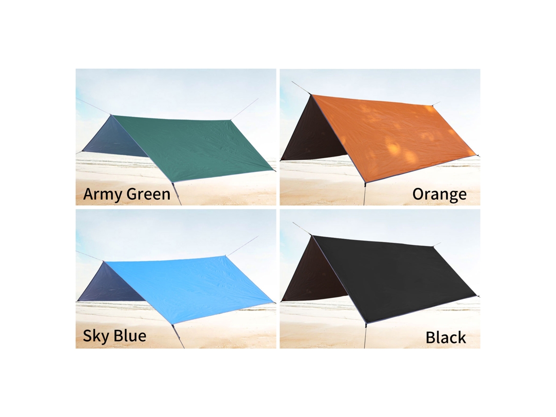 Cobertura de Vela S/MARCA (10x10ft) impermeável UV resistente com estacas e cordas para jardim e pátio