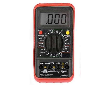 Multímetro Digital 3½ Dígitos 24 Escalas 10a Temp. Cap. Freq