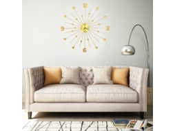 Vidaxl Relógio De Parede Metal 70 Cm Dourado