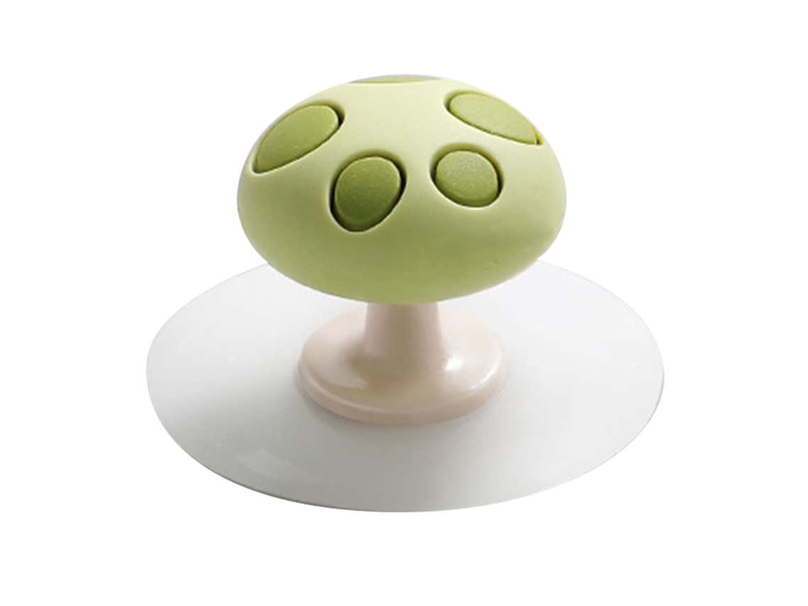 Alça para tampa de vaso em silicone anti derrapante, cogumelo verde, para banheiro infantil S/MARCA
