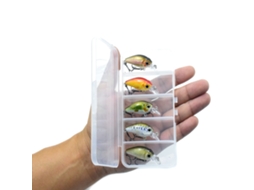 Conjunto 5 Iscas de Pesca Lixada com Caixa