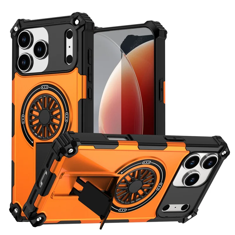 (laranja, Iphone 16e) Capa Protetora Reforçada E Espessa, Compatível Com Carregamento Sem Fio Magnético E Resistente A Quedas.