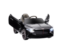 Carrinho Elétrico Infantil Para Crianças De 3 A 5 Anos, 2 Motores De 12v 25w, Velocidade De 3 A 5 Km/h, Controle Remoto 2.4g, Bentley Bacalar Preto