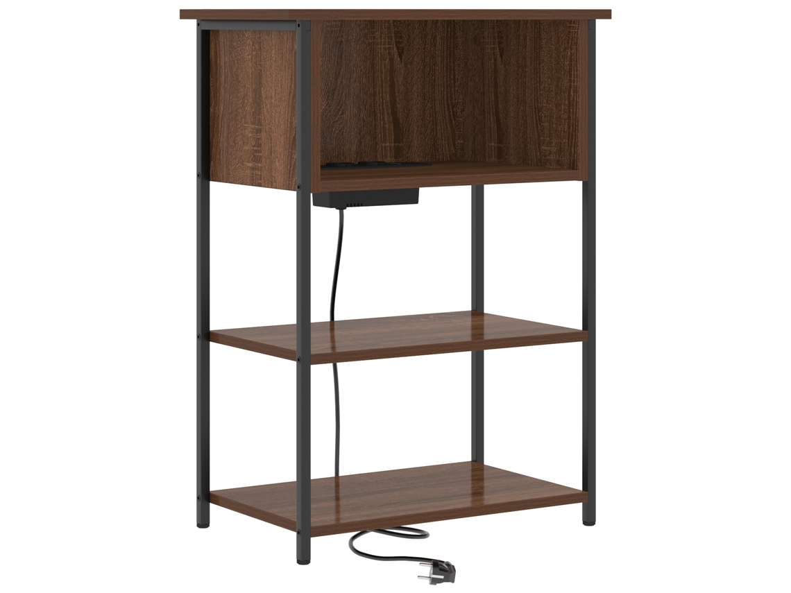 Conjunto 1 Armário De Cabeceira Vidaxl Castanho Derivados De Madeira (55 X 31 X 76 Cm)