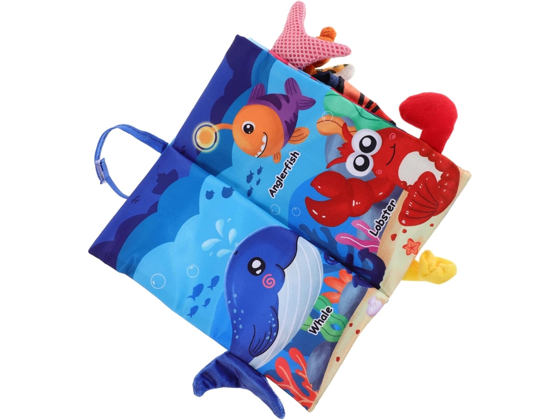 Brinquedo Interativo de Tecido Texturizado com Tema Oceânico para Meninos e Meninas, Leve e Macio, CHABERLU