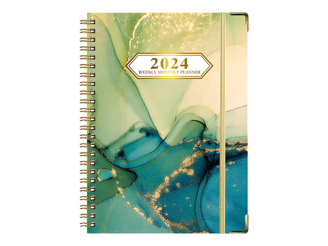 Agenda 2024 Calendário 2024 De Janeiro A Dezembro, Agenda Semanal E Mensal Com Abas, 21.7 X 15.8cm Rnemitery