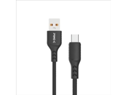 Cabo De Carregamento Rápido Tipo C, Saída Máxima De 3,4 A, 2 Metro De Comprimento, Integra Carregamento E Transferência De Dados Preto. PAPRIKA