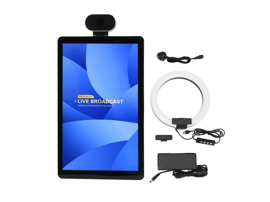 Tela interativa touch screen 50mp, câmara, 8GB RAM, 128GB, broadcast ao vivo, microfone com luz, Android 11 LAXISCREED